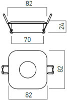 XCOVER REC. SQ. SPOT GU10/PAR16 1x50W ma