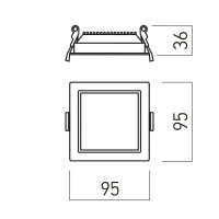 XEVO SQUARE CCT 200-240V AC 8W 95x95 90g