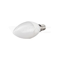 LED Bulb SAMSUNG CHIP 4.5W E14 Plastic Candle 6400K, VT-226 V-TAC SKU21173