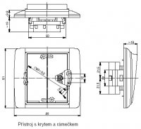 3558E-A00652 03H Kryt spínače dělený, pr