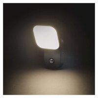 LED zahradní nástěnné svítidlo s čidlem soumraku NIKA 12x12x20 cm 12,8W teplá