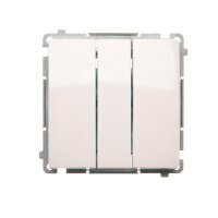 Trojité tlačítko 10AX, 250V~, bílá KONTAKT SIMON BMP31.01/11