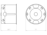 Krabice proti RTG záření do stěny bez olova, do dutých stěn KAISER 9074-01