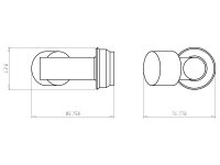 Koleno 30° pro trubku 32 mm, do betonu KAISER 1202-29