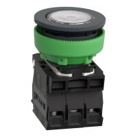 Ovadač stiskací prosvětlený zapuštěný s LED 24 V AC SCHNEIDER XB5FW31B5