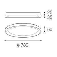 Stropní svítidlo BELLA SLIM 78, W CASAMBI TW 60W 2700K-4000K bílá 1271771CSTW