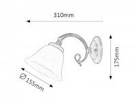 Beckworth E14 1x 40W IP20 bronz RABALUX 7131