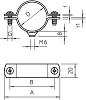 OBO 1385089 Distanční příchytka 2900WM6 42.5 FT