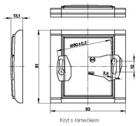 Kryt zaslepovací s třmenem 3902E-A00001 01 bílá/ledová bílá Element Time ABB