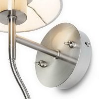 VERSA nástěnná se stínidlem bílá matný nikl 230V E27 LED 42+3W 40° 3000K R10580