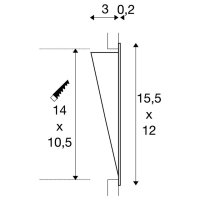 DOWNUNDER PURE zapustna ctvercova bila LED LED 4,8W SLV 151952