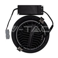 V-TAC LED Downlight 20W COB Reflector Black Housing 3000K