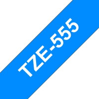 Páska BROTHER TZe-555,  modrá/bílá (24mm, laminované)