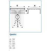 NTAN 40X40 W 02521 T-kus pro podparapetní systémy, 40x40, bílá IBOCO B02521