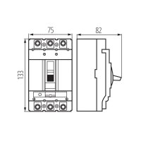 Kompaktní jistič KMCCB-F-125A KANLUX 36290