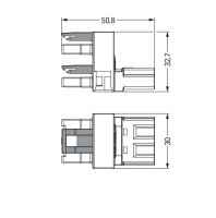 h-rozdělovač 3pól. Kód. B šedá WAGO 770-1661