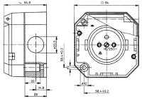 ABB Garant 5518-2750 Zásuvka jednonásobná s víčkem,Al,IP55