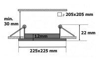 S-mini LED panel 17W-WW teplá bílá T-LED 10238