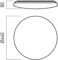 XEON RND. CEILING FITTING 36W 180-250V A