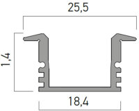 PRF052 REC. AL. PROFILE 2 m