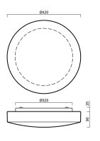 Přisazené LED nouzové svítidlo EDNA 4 3K 27W IP43 bílá OSMONT EDN61223