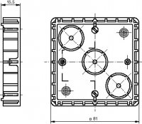 ABB Classic,Swing 3900-00019 B1 Krabice jednonásobná,pro lištový rozvod,81x81 mm