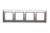 Rámeček 4-násobný Simon 54 Premium, IP20/IP44, stříbrná matná metalizované