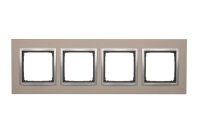 Rámeček 4-násobný Simon 54 Nature, IP20/IP44, kovový saténový lesk DRN4/79
