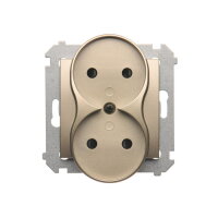 DG2MZ.01/44 dvojitá kolíková zásuvka bez