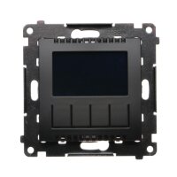 Termostat programovatelný, vč. čidla, černá matná KONTAKT SIMON DETD1A.01/49