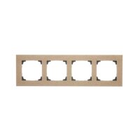 Rámeček 4 násobný, kovový nerez champagne KONTAKT SIMON TRN4/189