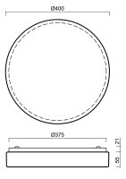 Přisazené svítidlo DELIA 2 24W IP54 3K NZ3h PMMA bílá OSMONT DEL69996