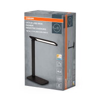 Office Line Desk Banker Inductive Charging 17W CCT Dimmable Black