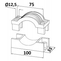 Kabelová příchytka FORMZEUG KHF 35-54 pro kabel 35-54mm