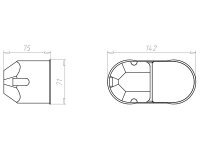 Krabice pro elektroniku vzduchotesná s víkem hl. 75mm KAISER 9062-74