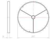 Přední prstevec KompaX 1, průměr 200 mm, do betonu KAISER 1293-20