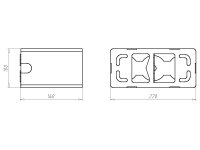 Universální držák přístrojů 220x100x160 mm, do zateplení KAISER 1159-26