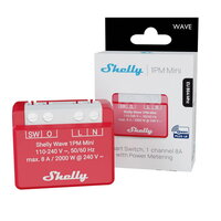 Spínací modul SHELLY WAVE 1PM MINI LR s měřením spotřeby, 8A, Z-Wave Long Range