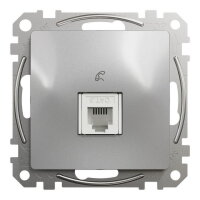 Sedna D/E Telefonní zásuvka 1xRJ11, Aluminium SCHNEIDER SDD113491