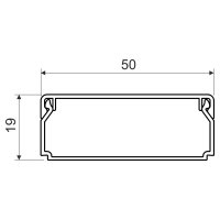 Lišta hranatá LH 50x20, bílá, 2 m, karton KOPOS LHD 50X20_HD