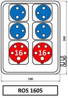 SEZ-CZ ROS 1605 Zásuvková kombinace 2x1653+4x230v