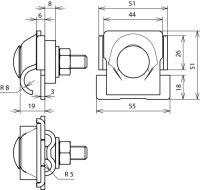 Svorka FS, D 16mm, Al pro připojení dvou vedení prům. 8-10mm DEHN 380116