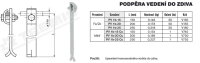 Podpěra vedení do zdiva PV 1b-20 (FeZn) TREMIS V155
