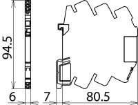 Svodič přepětí - řadová svorka DEHNconnect SD2 dvoupólová 917988