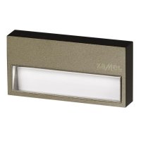 Světlo LED SONA na omítku 14Vss IP44 ZLATÁ PATINA NEUTRÁLNÍ BÍLÁ ZAMEL 12-111-47