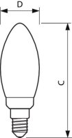 Svíčková LED žárovka PHILIPS MASTER LEDCandle DT 2.5-25W E14 B35 CL