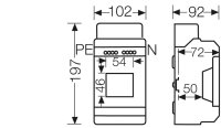 KV 90-Jističová skříň polykarbonát 3 modulů (3x18 mm), IP65 HENSEL KV PC 9103