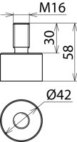 Připojovací prvek A se závitem M16x30 mm k navaření ocel/galZn DEHN 755501