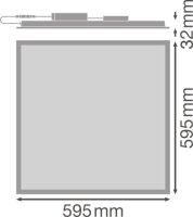 LED panel OSRAM COMFORT 600 UGR<19 DALI CS CRI90 36W 930 940 U19 DALIVR CS CRI90