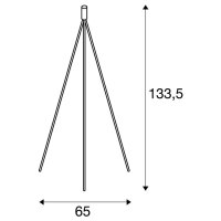 FENDA, stojací lampa, A60, černá, bez stínítka, max. 40 W    SLV 155490